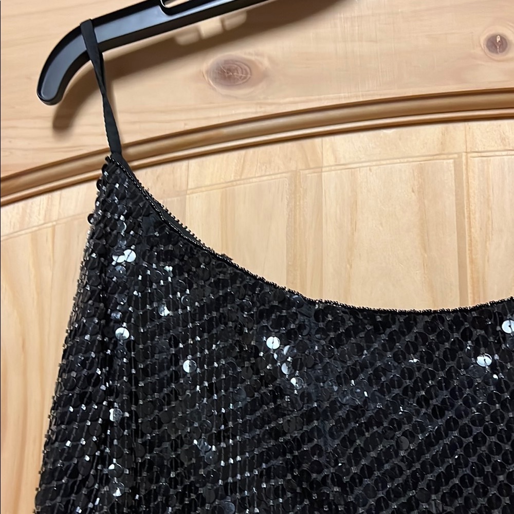 Vintage Escada by Margaretha Ley Elegant Black Silk Sequin Beaded Skirt 40 - Picture 15 of 16